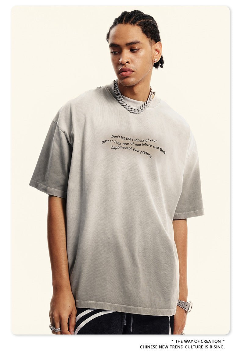 Retro T-Shirt - Washed Oversized Loose - MRC STORET-ShirtsMy StoreMen’s Retro T-Shirt - Washed Oversized Loose My Store MRC STORECJYH233197908HSLight GrayL