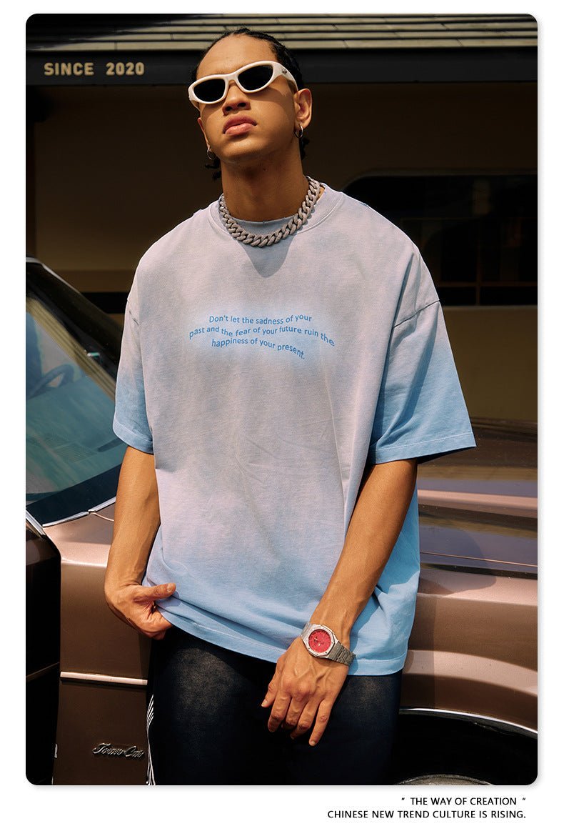 Retro T-Shirt - Washed Oversized Loose - MRC STORET-ShirtsMy StoreMen’s Retro T-Shirt - Washed Oversized Loose My Store MRC STORECJYH233197908HSLight GrayL
