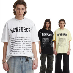Unisex Vintage T-Shirt - Letter Print Loose - MRC STORET-ShirtsMy StoreUnisex Vintage T-Shirt - Letter Print Loose My Store MRC STORECJYH234301511KPBeigeL