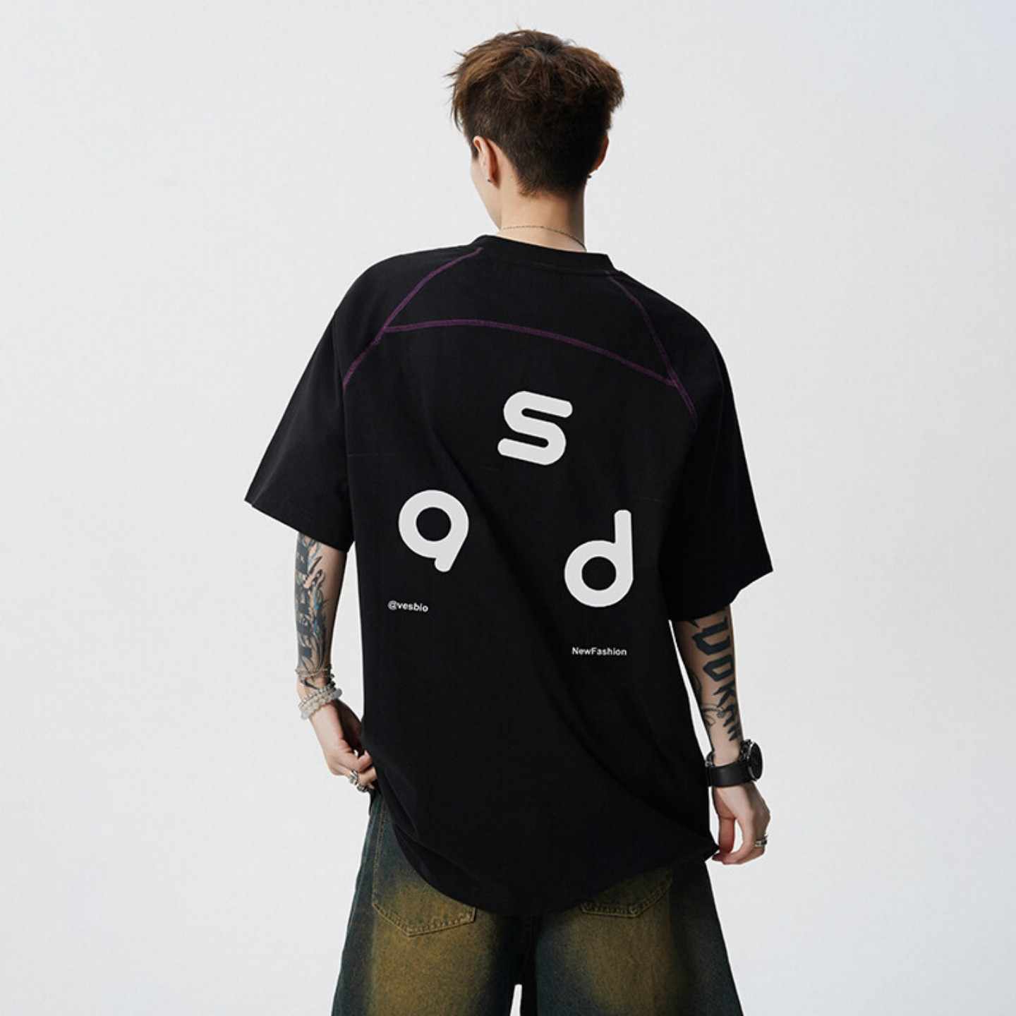 Men’s Cotton T-Shirt - Letter Print Short Sleeve - MRC STORET-ShirtsMy StoreMen’s Cotton T-Shirt - Letter Print Short Sleeve My Store MRC STORECJYH240230102BYBlack2XL