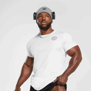 Black loose sports T-shirt from My Store with back shark graphic, lightweight and comfortable for active wear.