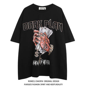 Casual Hip Hop Crew Neck Half - Sleeve T-Shirt – Cartoon Print Cotton Pullover - MRC STORET-ShirtsMy StoreCasual Hip Hop Crew Neck Half - Sleeve T-Shirt – Cartoon Print Cotton Pullover - MRC STOREMRC STORECJYH225560116PKBlack3XL