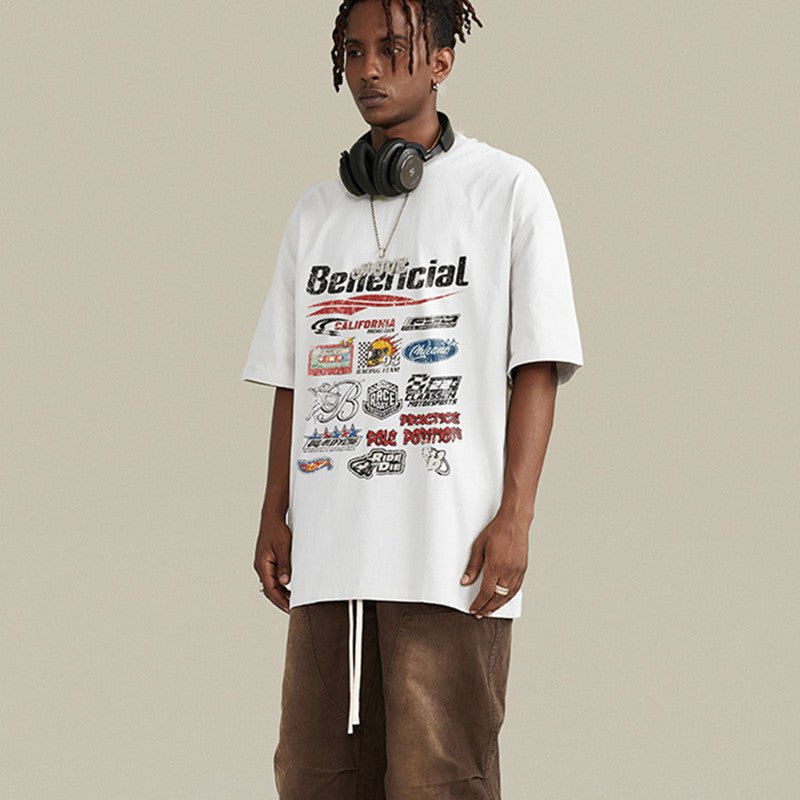 Men’s Oversized T-Shirt - Cartoon Washed Print - MRC STORET-ShirtsMy StoreMen’s Oversized T-Shirt - Cartoon Washed Print My Store MRC STORECJYH236317010JQBlack Fried SnowflakeL