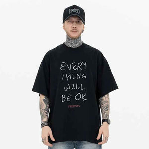 Every Thing Will Be Ok Casual print T-shirt - MRC STORET-ShirtsMy StoreEvery Thing Will Be Ok Casual print T-shirtMRC STORECJYH206184805EVBlackL