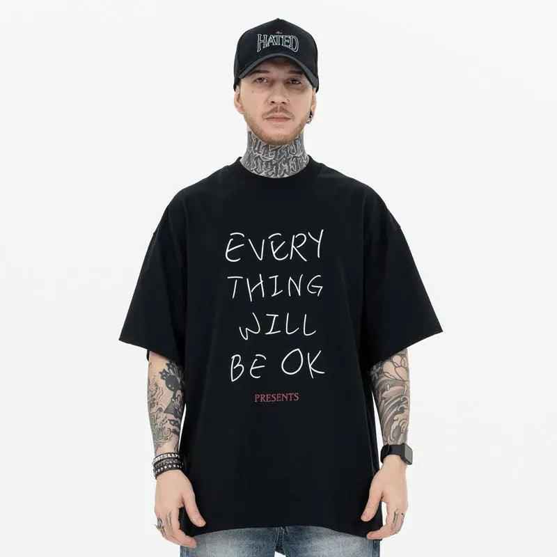 Every Thing Will Be Ok Casual print T-shirt - MRC STORET-ShirtsMy StoreEvery Thing Will Be Ok Casual print T-shirtMRC STORECJYH206184805EVBlackL