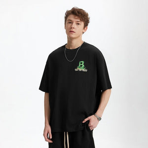Men’s Printed T-Shirt - Letter B Loose - MRC STORET-ShirtsMy StoreMen’s Printed T-Shirt - Letter B Loose My Store MRC STORECJYH229964705EVBlackL