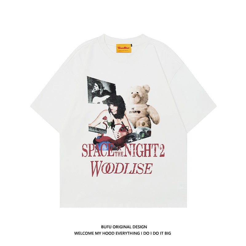 Men’s Retro T-Shirt - Loose Bear & Letter Print - MRC STORET-ShirtsMy StoreMen’s Retro T-Shirt - Loose Bear & Letter Print My Store  19.99MRC STORECJYH234860305EVWhiteL