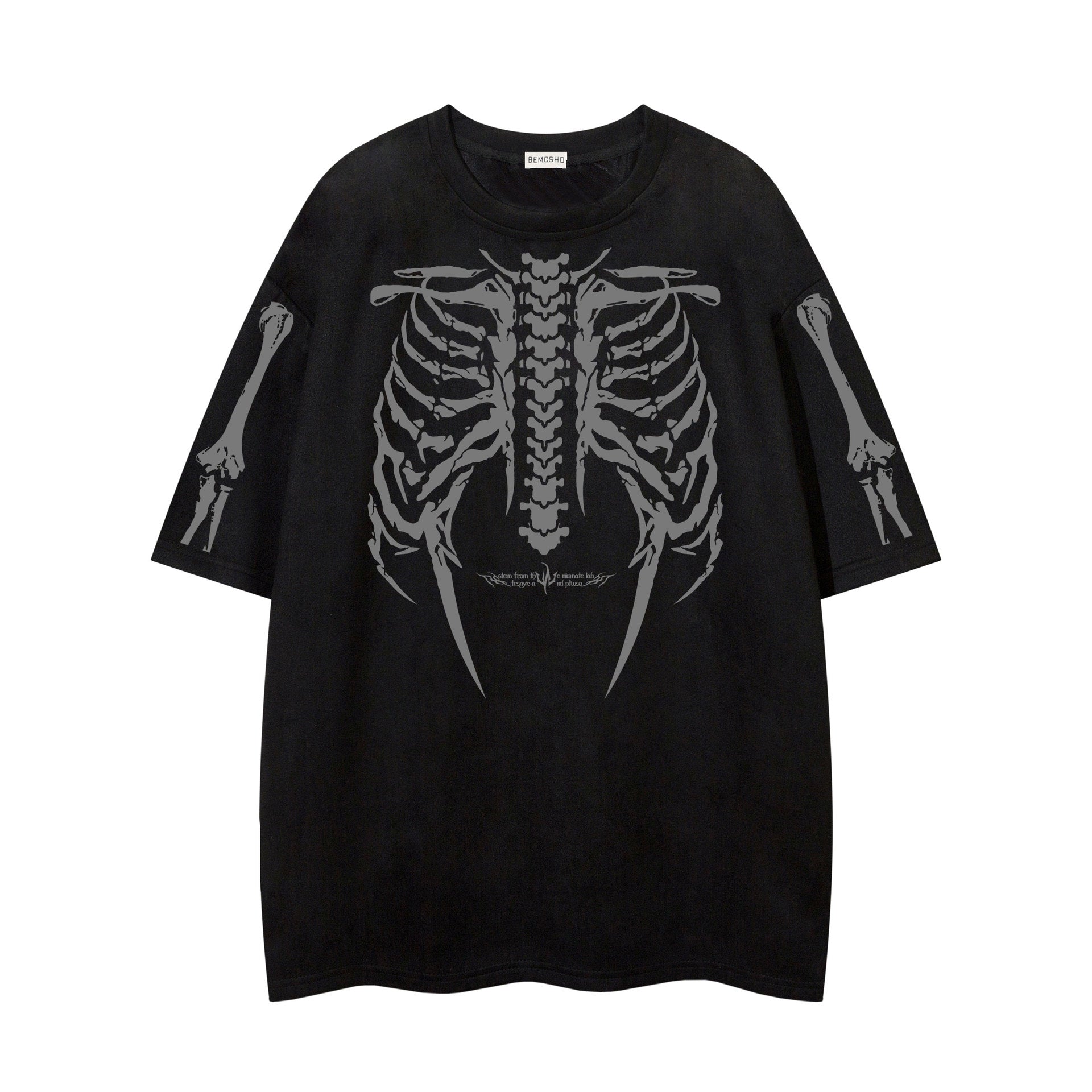 Men’s Suede T-Shirt - Skull Skeleton Printed - MRC STORET-ShirtsMy StoreMen’s Suede T-Shirt - Skull Skeleton Printed My Store MRC STORECJYH231720508HSBlackL