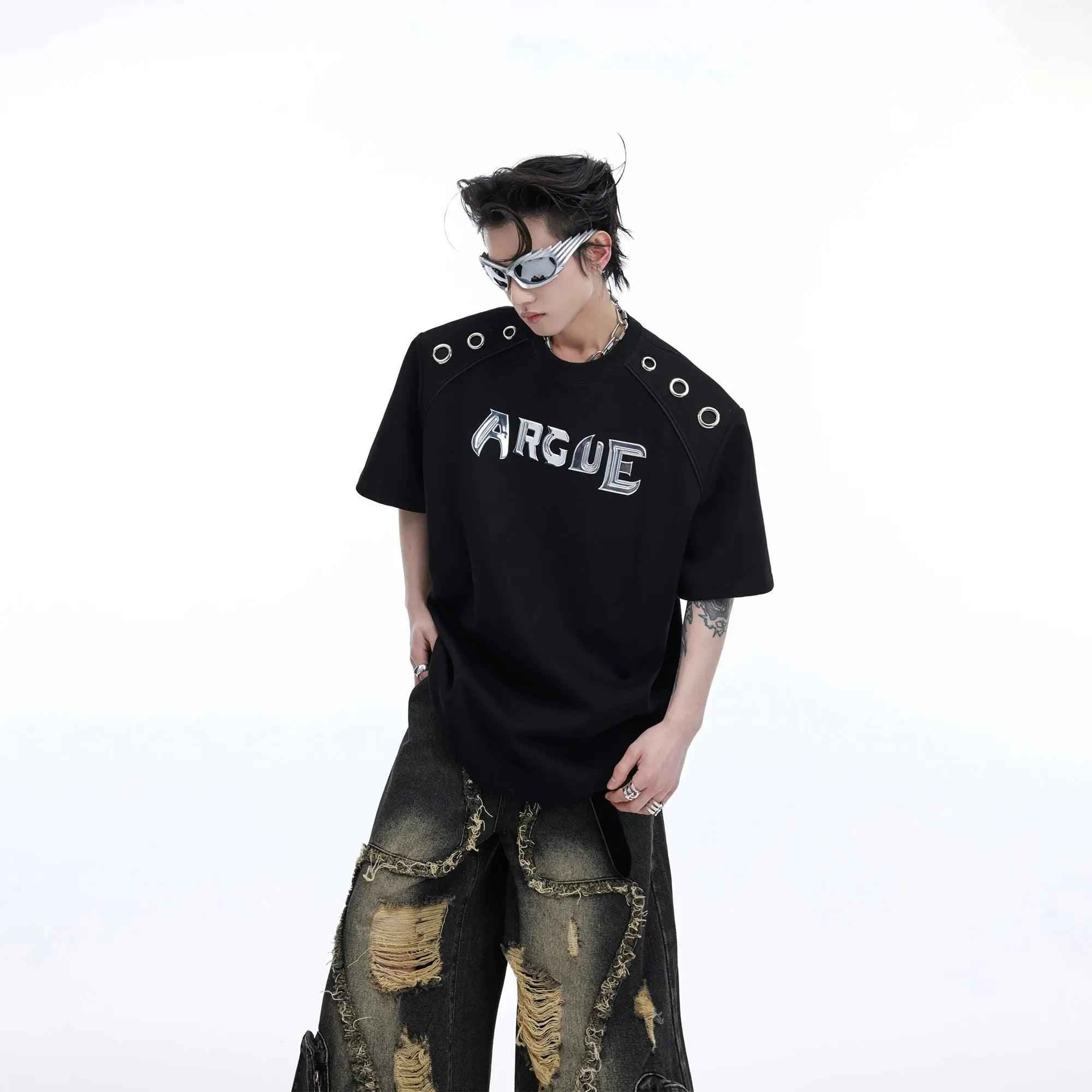Metal Ring Design T-Shirt - MRC STORET-ShirtsMy StoreMetal Ring Design T-ShirtMRC STORECJYH200426805EVBlackL