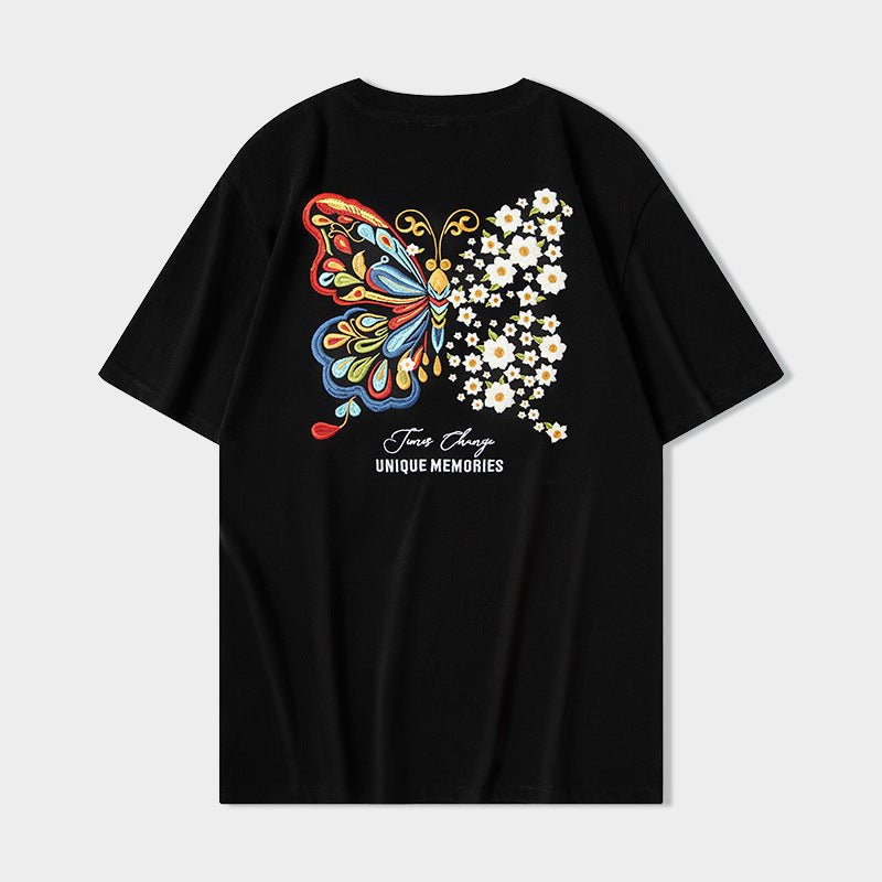 Short - Sleeve Butterfly Light - Changing T-Shirt – Cartoon Embroidery Fashion - MRC STORET-ShirtsMy StoreShort - Sleeve Butterfly Light - Changing T-Shirt – Cartoon Embroidery Fashion - MRC STOREMRC STORECJYH225655003CXBlackL