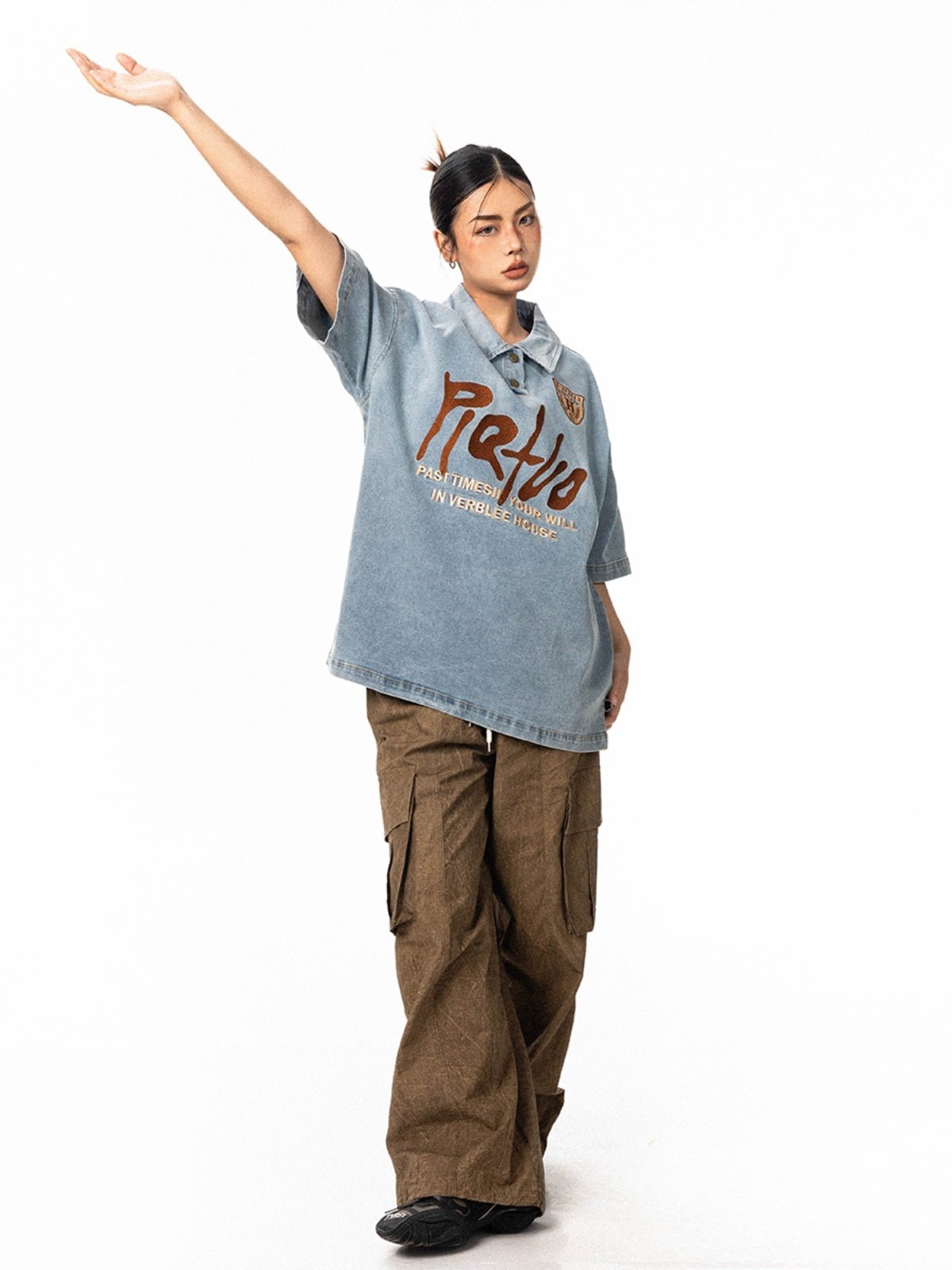 Unisex Denim T-Shirt - Retro Loose Short Sleeve - MRC STORET-ShirtsMy StoreUnisex Denim Shirt - Retro Loose Short Sleeve My Store MRC STORECJDS234464602BYBlackL
