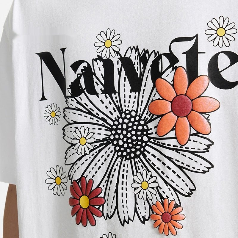 Unisex Puff Print T-Shirt - Daisy Design - MRC STORET-ShirtsMy StoreUnisex Puff Print T-Shirt - Daisy Design My Store MRC STORECJYH233201402BYWhiteL