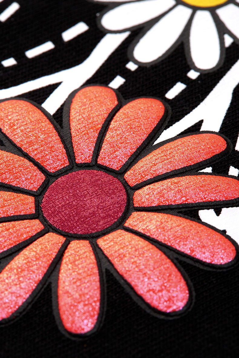Unisex Puff Print T-Shirt - Daisy Design - MRC STORET-ShirtsMy StoreUnisex Puff Print T-Shirt - Daisy Design My Store MRC STORECJYH233201405EVBlackL