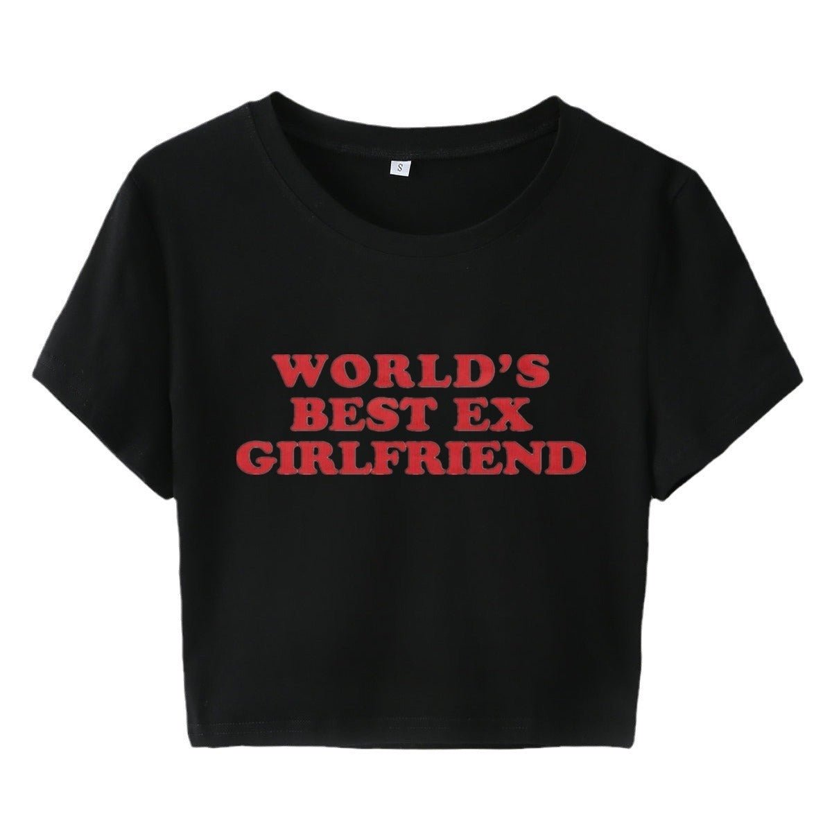 Women’s Crop Top T-Shirt - Letter Print Slim - MRC STORET-ShirtsMy StoreWomen’s Crop Top T-Shirt - Letter Print Slim My Store MRC STORECJCS230584809IRBlackL