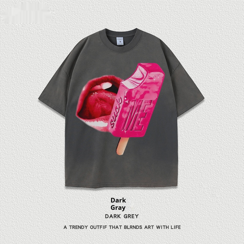 Women’s Street T-Shirt - Washed Cartoon Loose Top - MRC STORET-ShirtsMy StoreWomen’s Street T-Shirt - Washed Cartoon Loose Top My Store  27.86MRC STORECJYH238958657EVDark GrayL