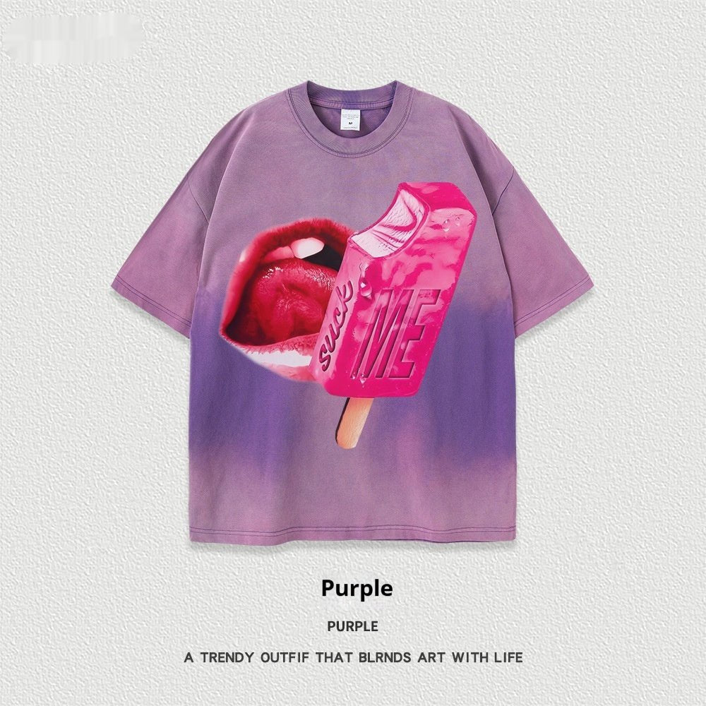 Women’s Street T-Shirt - Washed Cartoon Loose Top - MRC STORET-ShirtsMy StoreWomen’s Street T-Shirt - Washed Cartoon Loose Top My Store  27.86MRC STORECJYH238958645SHPurpleL