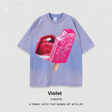 Women’s Street T-Shirt - Washed Cartoon Loose Top - MRC STORET-ShirtsMy StoreWomen’s Street T-Shirt - Washed Cartoon Loose Top My Store  27.86MRC STORECJYH238958663KPVioletL