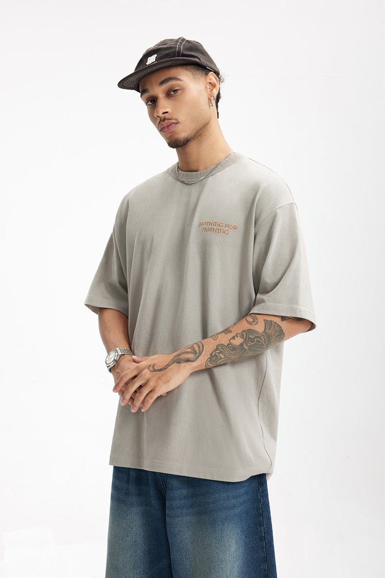 Embroidered T-Shirt - Retro Thread Collar - MRC STORET-ShirtsMy StoreMen’s Embroidered T-Shirt - Retro Thread Collar My Store  28.08MRC STORECJYH233219805EVGrayL