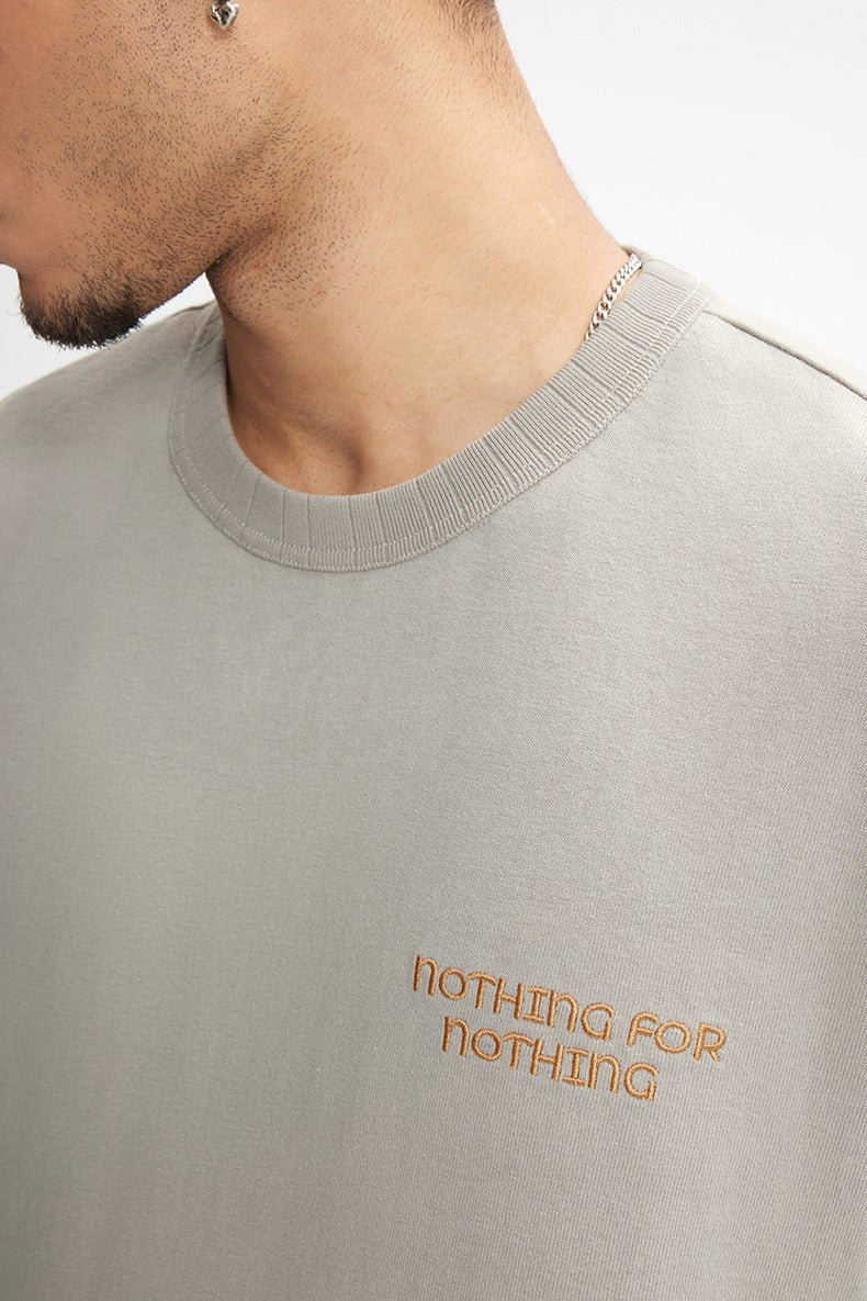 Embroidered T-Shirt - Retro Thread Collar - MRC STORET-ShirtsMy StoreMen’s Embroidered T-Shirt - Retro Thread Collar My Store MRC STORECJYH233219805EVGrayL
