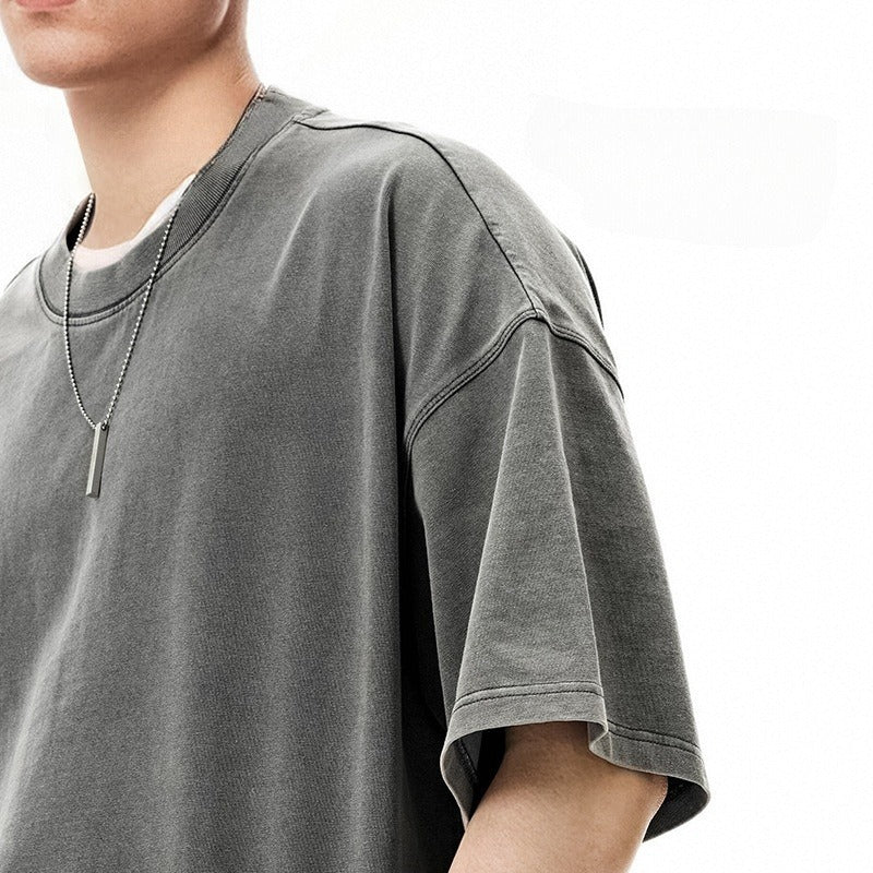 Men's Cotton Washed - out Vintage Trendy Brand T-shirt - MRC STORET-ShirtsMy StoreMen's Cotton Washed - out Vintage Trendy Brand T-shirt My Store MRC STORECJYH239730002BYKhaki LightL