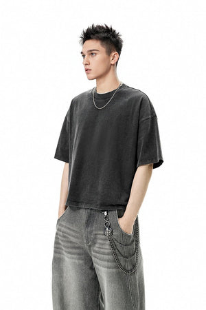 Men's Cotton Washed - out Vintage Trendy Brand T-shirt - MRC STORET-ShirtsMy StoreMen's Cotton Washed - out Vintage Trendy Brand T-shirt My Store MRC STORECJYH239730002BYKhaki LightL