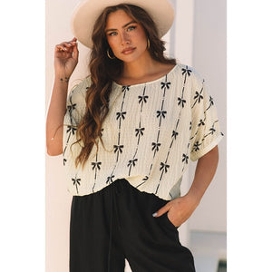 Women’s Summer Top - Bow Print Pullover - MRC STORET-ShirtsMy StoreWomen’s Summer Top - Bow Print Pullover My Store MRC STORECJQB232609003CXLC25130205P1520L