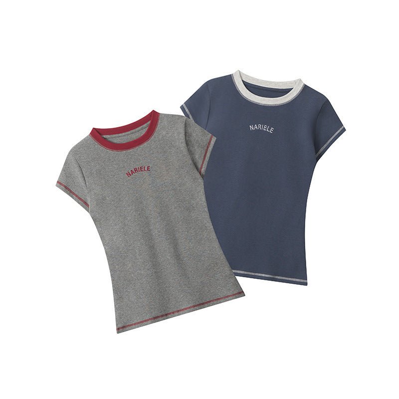Women’s Embroidered Round Neck Tee - MRC STORET-ShirtsMy StoreWomen’s Embroidered Round Neck Tee My Store MRC STORECJCS247094706FUMelange GrayL