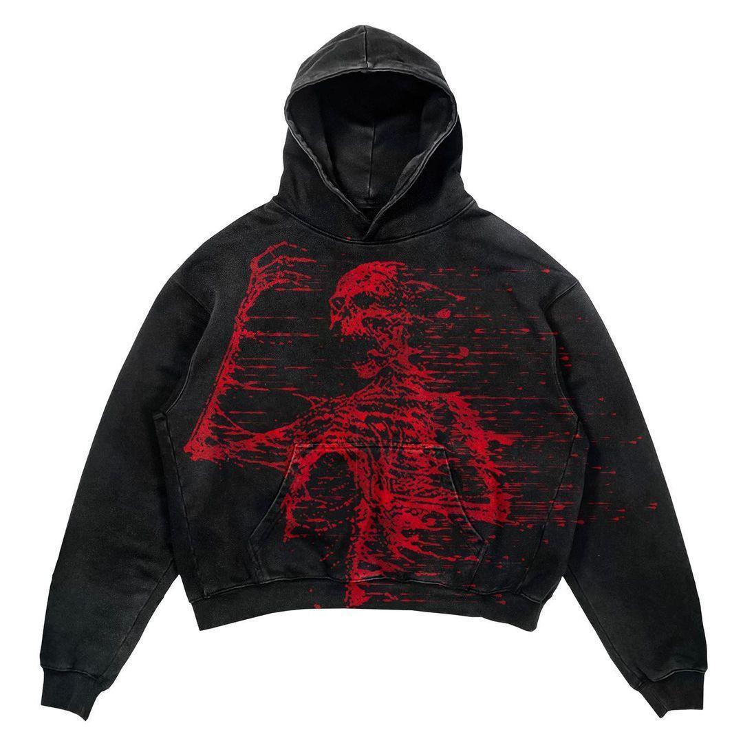 Punk Design Slim Fit Printed Hoodie - MRC STORETopMy StorePunk Design Slim Fit Printed Hoodie - MRC STOREMRC STORECJWY184117306FU01style3XL