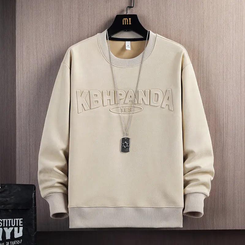 Apricot suede round neck sweater, a stylish top from My Store, shown in 2XL size with soft, textured fabric and classic fit.