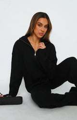 Comfortable Lapel Long Sleeve Pants Suit - MRC STORETopMy StoreComfortable Lapel Long Sleeve Pants Suit - MRC STOREMRC STORECJMY211114111KPBlackL