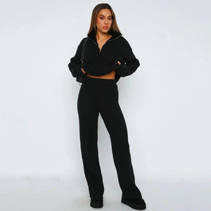 Comfortable Lapel Long Sleeve Pants Suit - MRC STORETopMy StoreComfortable Lapel Long Sleeve Pants Suit - MRC STOREMRC STORECJMY211114103CXGrayL