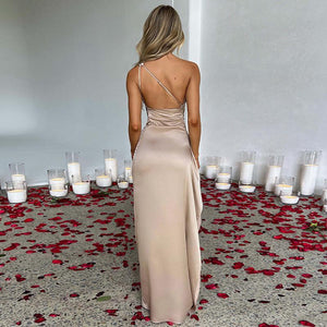 Elegant One - Shoulder Satin Dress - MRC STORETopMy StoreElegant One - Shoulder Satin Dress - MRC STOREMRC STORECJLY173739518RIBlackL