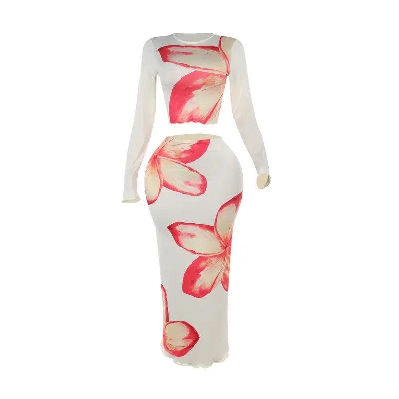 Round Neck Long Sleeve Top Mid length Dress Set - MRC STORETopMy StoreRound Neck Long Sleeve Top Mid length Dress Set - MRC STOREMRC STORECJLS211583803CXApricotL