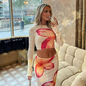 Round Neck Long Sleeve Top Mid length Dress Set - MRC STORETopMy StoreRound Neck Long Sleeve Top Mid length Dress Set - MRC STOREMRC STORECJLS211583803CXApricotL