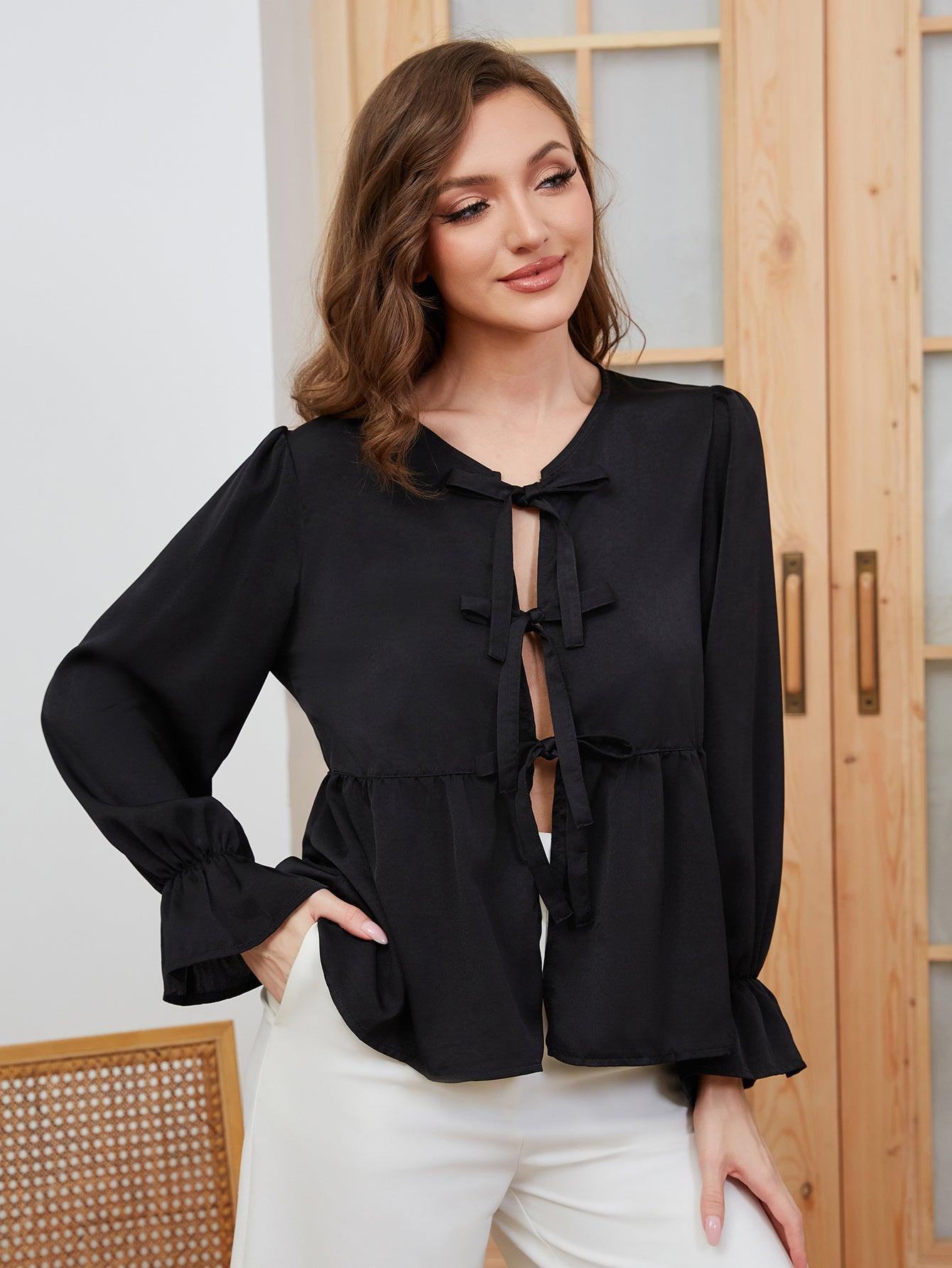 Women's casual top 100% Polyester - MRC STORETopMy StoreWomen's casual top 100% Polyester - MRC STOREMRC STORECJQB210848011KPBlackL
