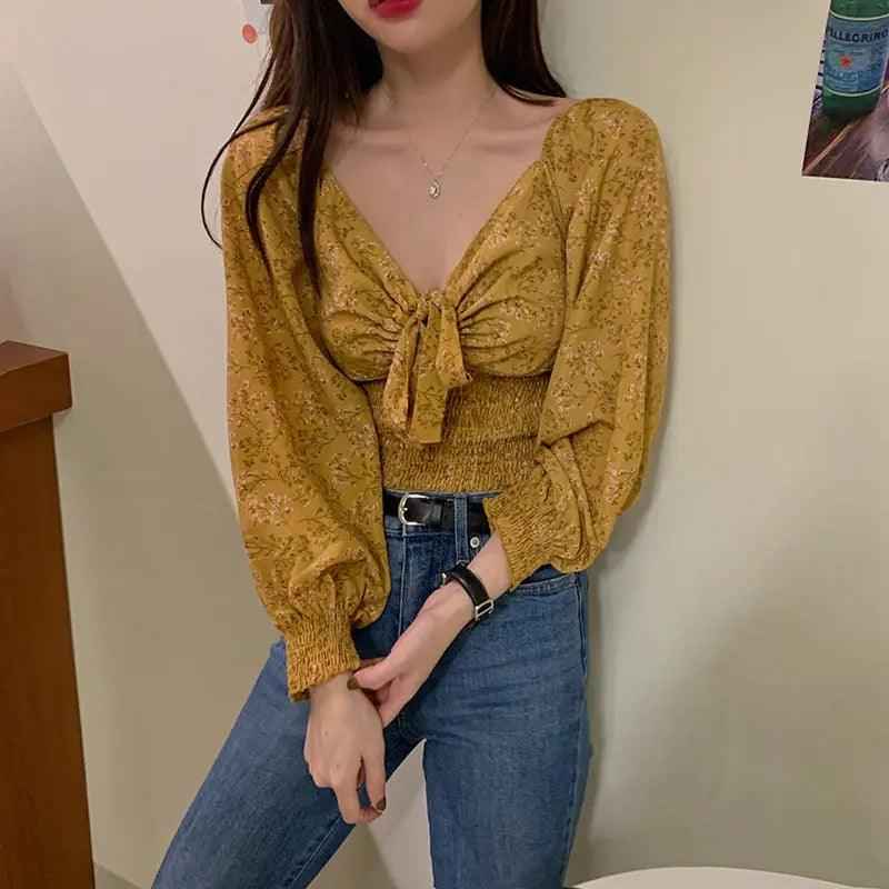 V Neck Chiffon Blouse - MRC STOREtopMy StoreV Neck Chiffon BlouseMRC STORECJNSSYCS06984-ApricotApricot