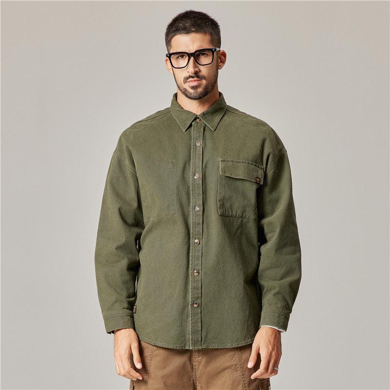 Autumn Overalls Coat – Retro Long Sleeve - MRC STORETopMy StoreEmbrace Classic Style with the Autumn Overalls Coat – American Retro Heavy Cotton Long Sleeve Shirt - MRC STOREMRC STORECJDS217288819SHArmy Green2XL