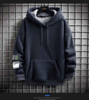 Cozy Sherpa Fleece Hoodie with Utility Patch Detail - MRC STORETopMy StoreCozy Sherpa Fleece Hoodie with Utility Patch DetailMRC STORECJWY206895112LOBlackL