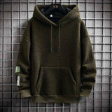 Cozy Sherpa Fleece Hoodie with Utility Patch Detail - MRC STORETopMy StoreCozy Sherpa Fleece Hoodie with Utility Patch DetailMRC STORECJWY206895117QJArmy GreenL