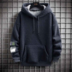 Cozy Sherpa Fleece Hoodie with Utility Patch Detail - MRC STORETopMy StoreCozy Sherpa Fleece Hoodie with Utility Patch DetailMRC STORECJWY206895107GTGrayL