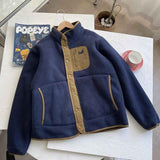 Retro Mountain Patchwork Sweater - MRC STORETopMy StoreRetro Mountain Patchwork SweaterMRC STORECJPK205923812LONavy Blue2XL