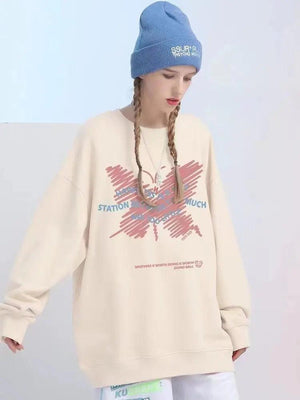Loose Fit Animal Print Sweater - MRC STORETopMy StoreLoose Fit Animal Print Sweater - MRC STOREMRC STORECJWY199390409IRBeigeL