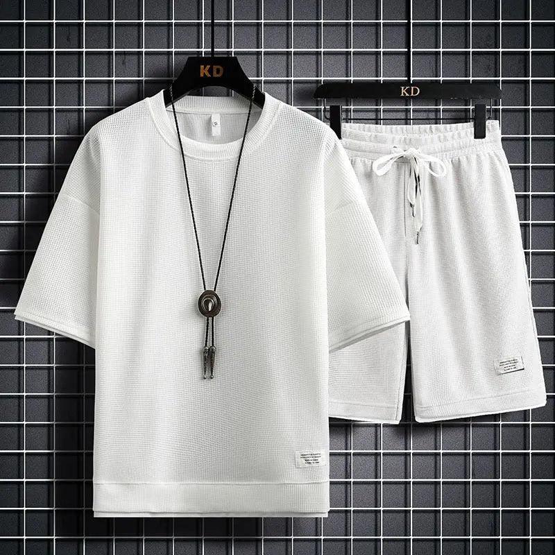 Fashion Solid Color T-Shirt Set - MRC STORETopMy StoreFashion Solid Color T-Shirt Set - MRC STOREMRC STORECJDS147917601AZWhiteS