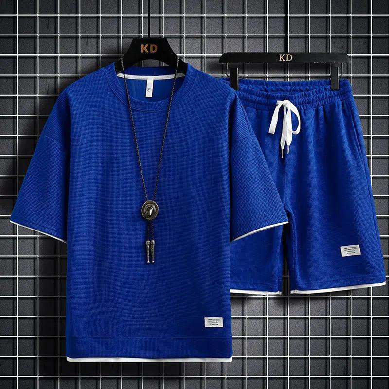 Fashion Solid Color T-Shirt Set - MRC STORETopMy StoreFashion Solid Color T-Shirt Set - MRC STOREMRC STORECJDS147917631EVBlueS