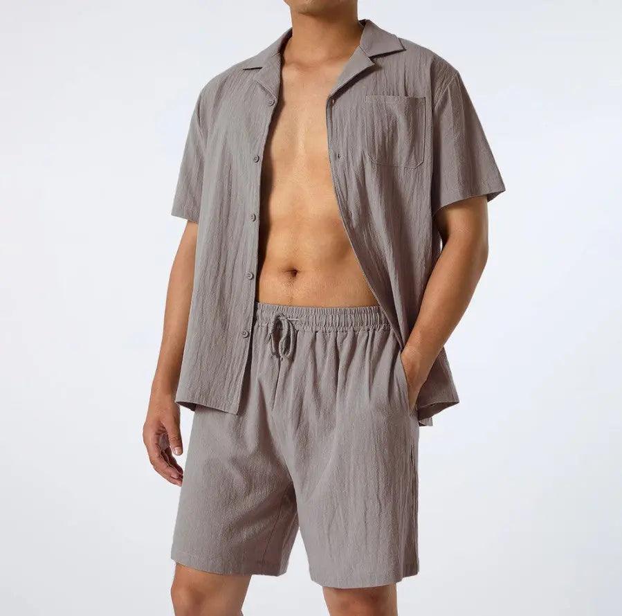 Loose Casual Shirt & Pants Set - MRC STORETopMy StoreLoose Casual Shirt & Pants Set - MRC STOREMRC STORECJDS1788615-Gray-2XLGray2XL