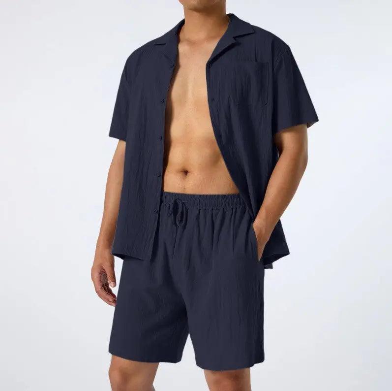 Loose Casual Shirt & Pants Set - MRC STORETopMy StoreLoose Casual Shirt & Pants Set - MRC STOREMRC STORECJDS1788615-Navy Blue-2XLNavy Blue2XL