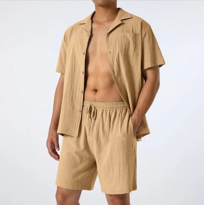 Loose Casual Shirt & Pants Set - MRC STORETopMy StoreLoose Casual Shirt & Pants Set - MRC STOREMRC STORECJDS1788615-Khaki-2XLKhaki2XL