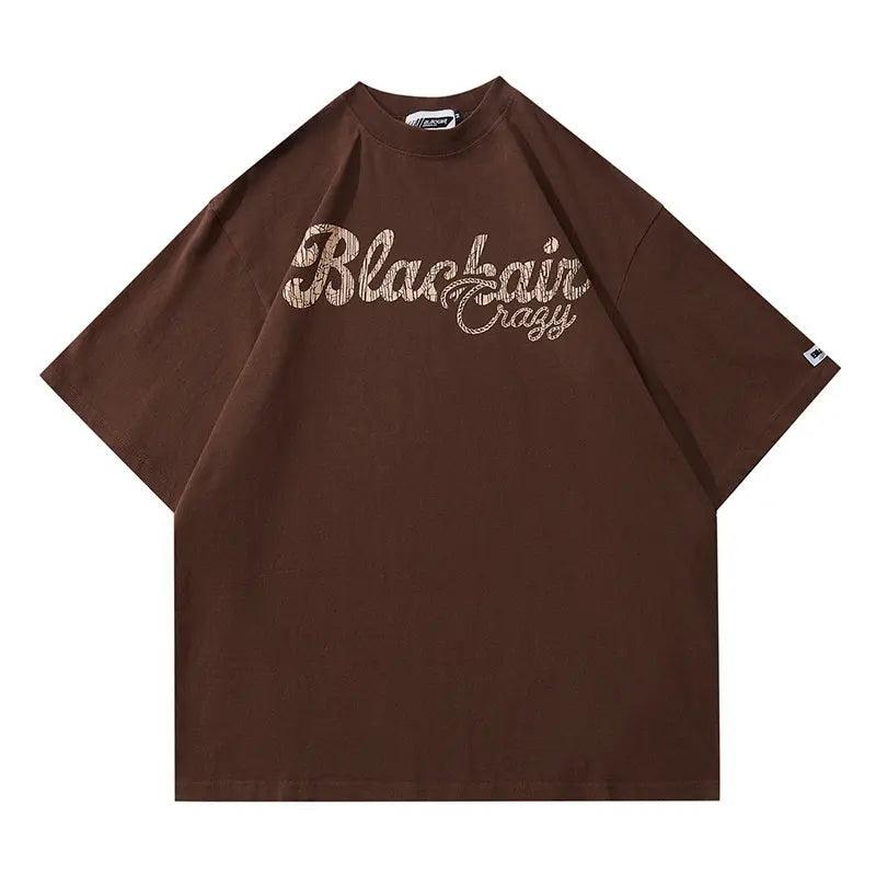 Loose Fit Cotton Short Sleeve T-shirt - MRC STORETopMy StoreLoose Fit Cotton Short Sleeve T-shirt - MRC STOREMRC STORECJYH172029112LOBrown2XL