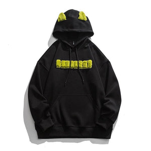 Monogram Embroidery Round Neck Hoodie - MRC STORETopMy StoreMonogram Embroidery Round Neck Hoodie - MRC STOREMRC STORECJWY172061205EVBlack2XL