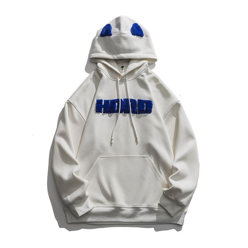 Monogram Embroidery Round Neck Hoodie - MRC STORETopMy StoreMonogram Embroidery Round Neck Hoodie - MRC STOREMRC STORECJWY172061213MNWhite2XL